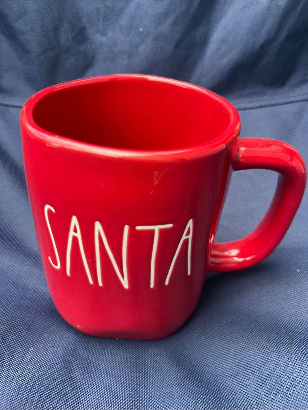 Red 'SANTA' Ceramic Holiday Mug